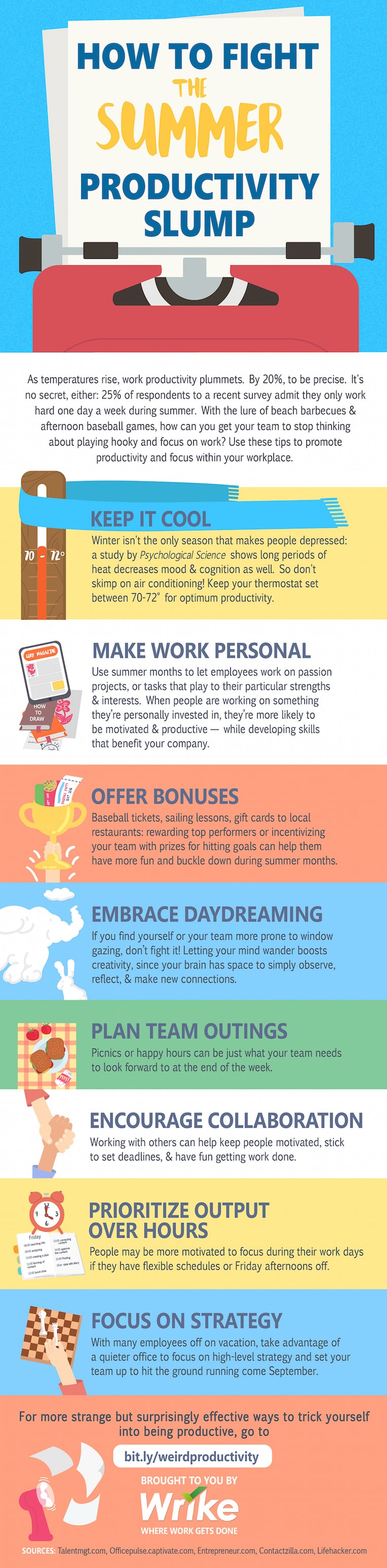 8 Tips to Fight the Summer Productivity Slump (#Infographic)